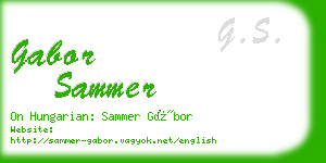 gabor sammer business card